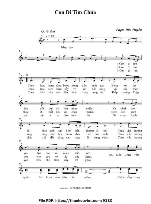 Con đi tìm Chúa - Phạm Đức Huyến - trang 1