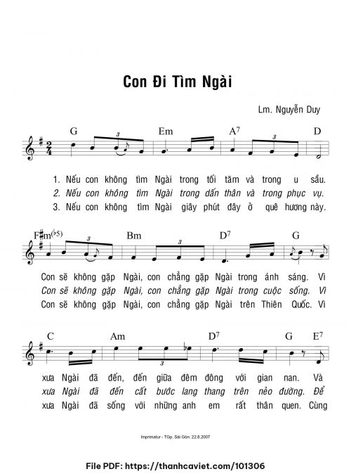 Con đi tìm Ngài - Lm. Nguyễn Duy - trang 1