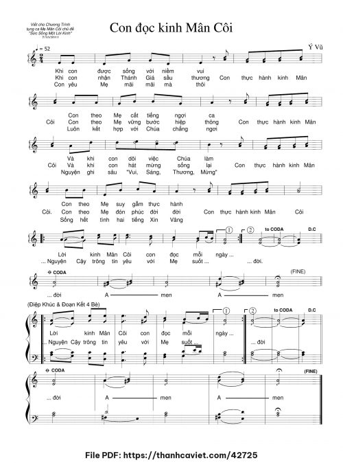 Con đọc kinh Mân Côi - Ý Vũ - trang 1