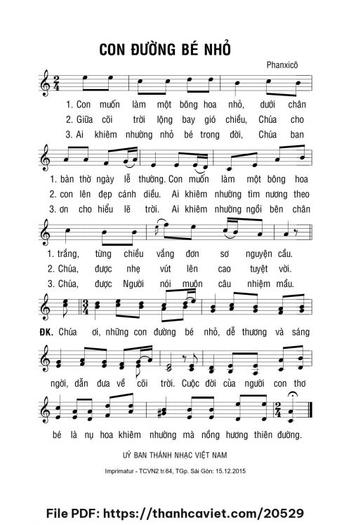 Con đường bé nhỏ - Phanxicô - trang 1