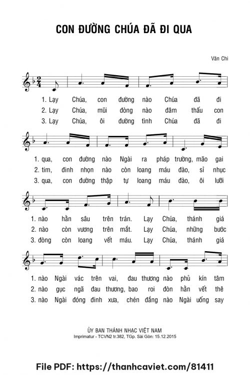 Con đường Chúa đã đi qua - Lm. Văn Chi - trang 1
