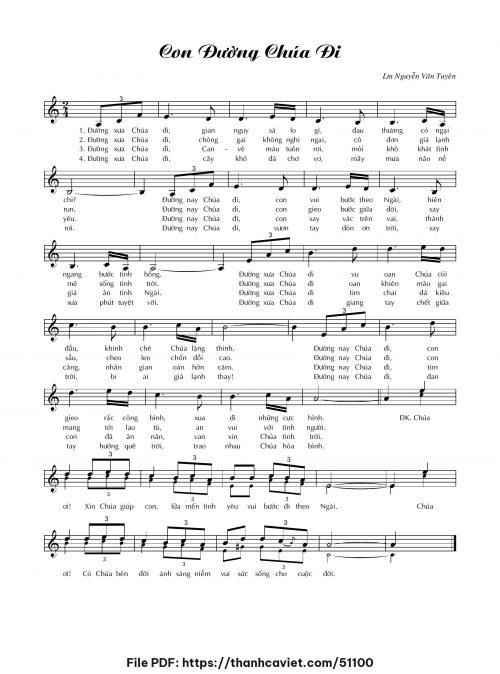 Con đường Chúa đi - Lm. Nguyễn Văn Tuyên - trang 1