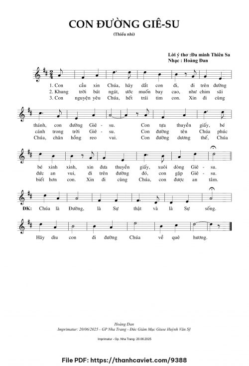 Con đường Giêsu - Hoàng Đan - trang 1