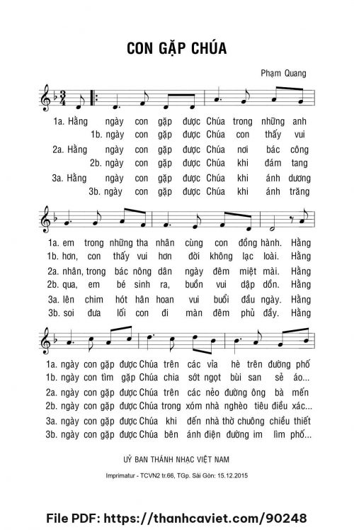 Con gặp Chúa - Lm. Phạm Quang, OP - trang 1