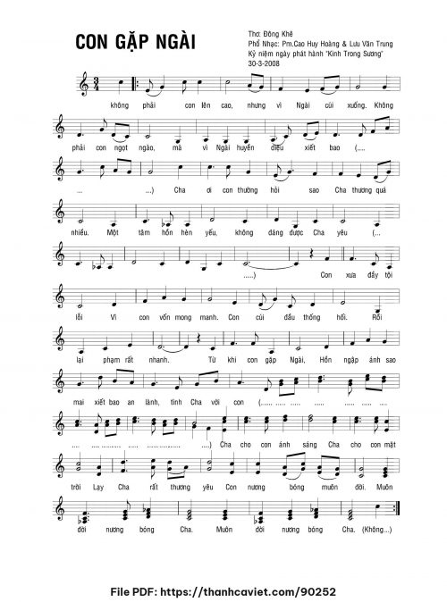 Con gặp Ngài - Cao Huy Hoàng - Lưu Văn Trung - trang 1