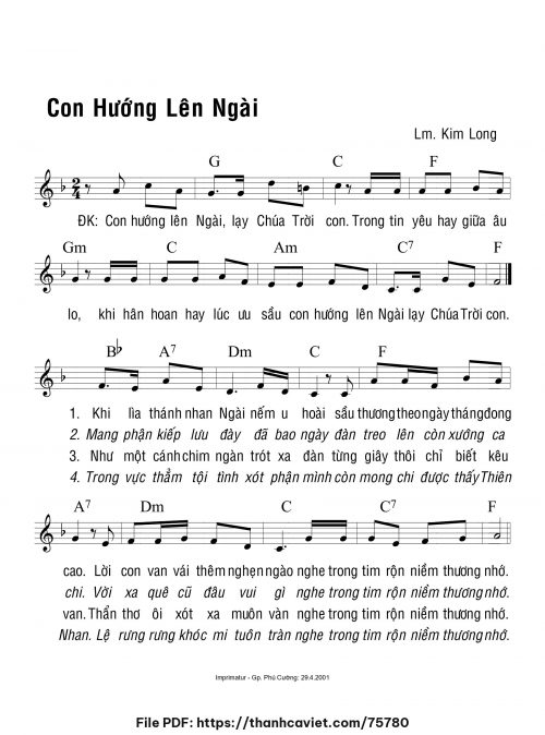 Con hướng lên Ngài - Lm. Kim Long - trang 1