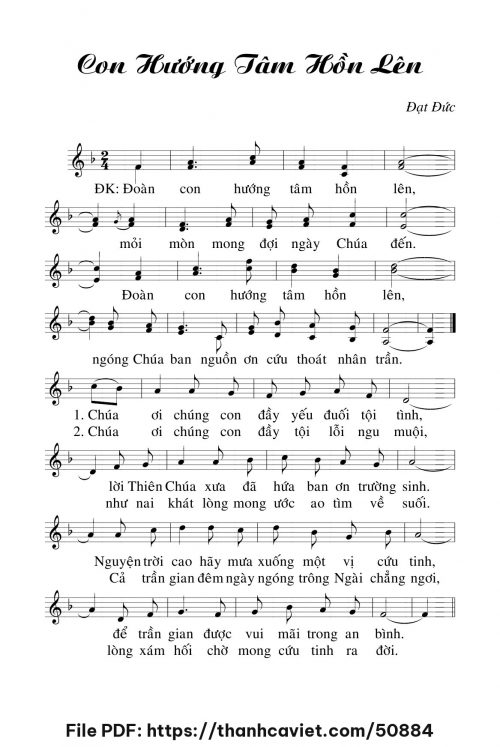 Con hướng tâm hồn lên - Đạt Đức - trang 1