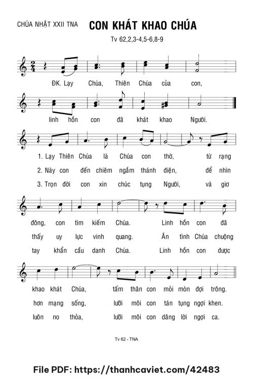 Con khát khao Chúa - Lm. Bạch Vân - trang 1