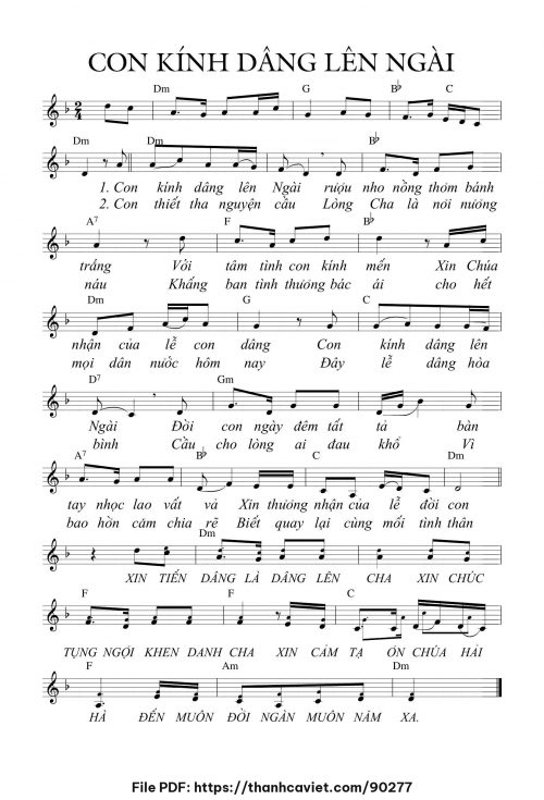 Con kính dâng lên Ngài - Ngọc Khánh - trang 1