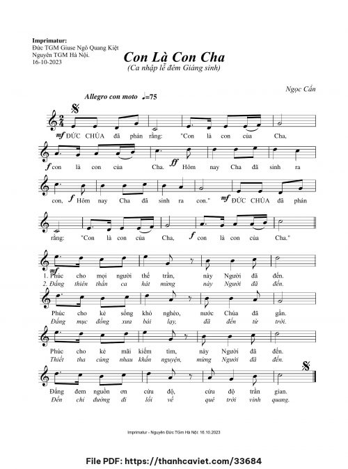 Con là Con Cha - Ngọc Cẩn - trang 1