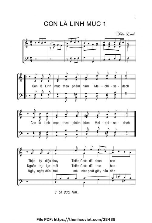 Con là Linh mục - Tiến Linh - trang 1