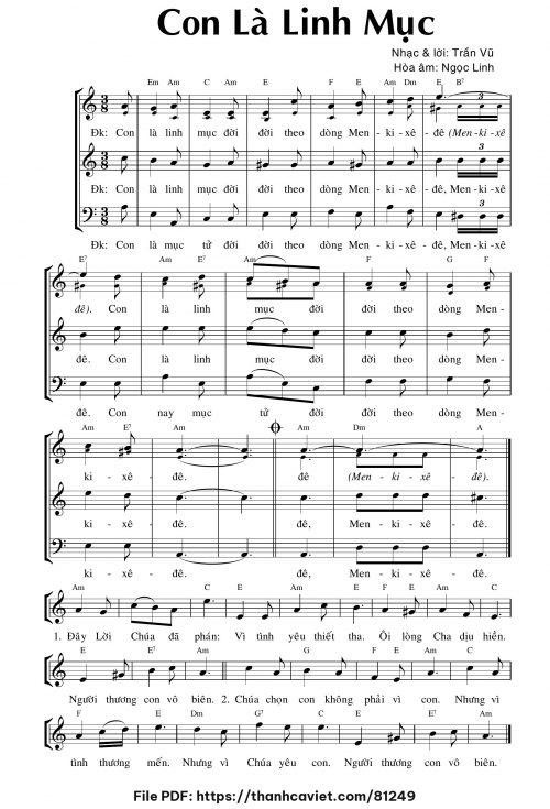 Con là Linh mục - Trần Vũ - Ngọc Linh - trang 1