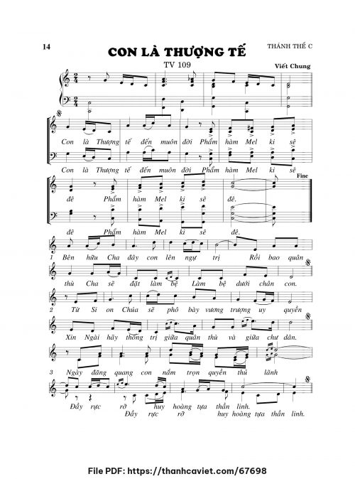 Con là thượng tế - Viết Chung - trang 1