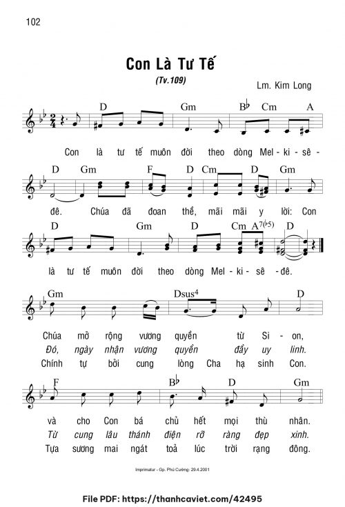 Con là tư tế - Lm. Kim Long - trang 1