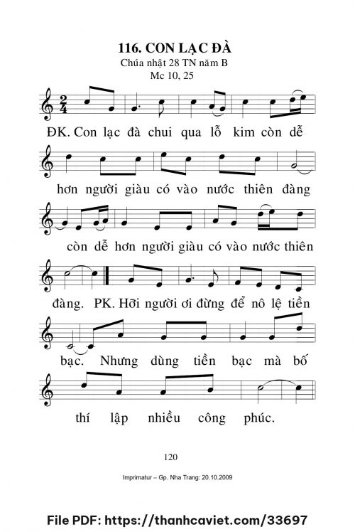 Con lạc đà [CN28 TNB] – - Lm. Mi Trầm - trang 1