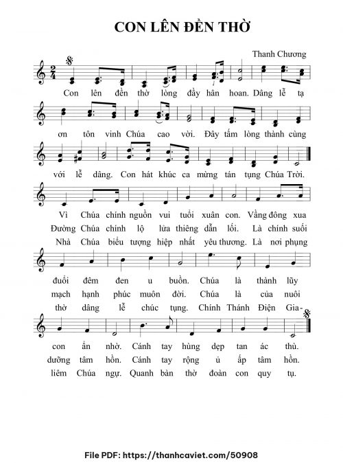 Con lên đền thờ - Thanh Chương - trang 1