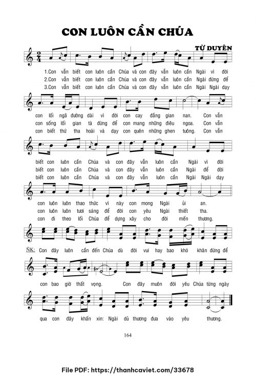 Con luôn cần Chúa - Lm. Từ Duyên - trang 1