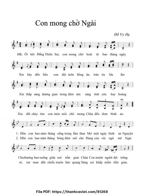Con mong chờ Ngài - Đỗ Vy Hạ - trang 1