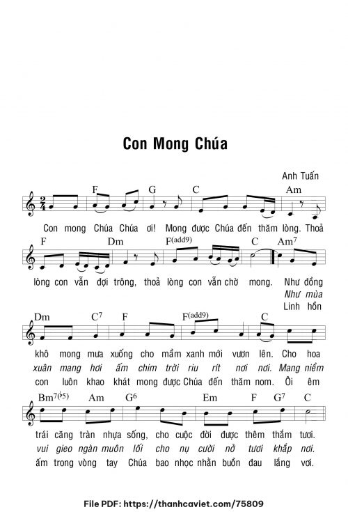 Con mong Chúa - Anh Tuấn - trang 1