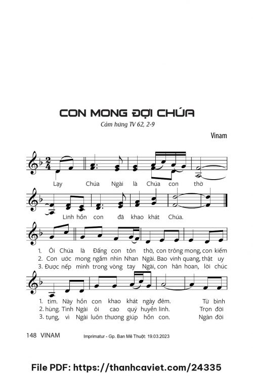 Con mong đợi Chúa - Vinam - trang 1