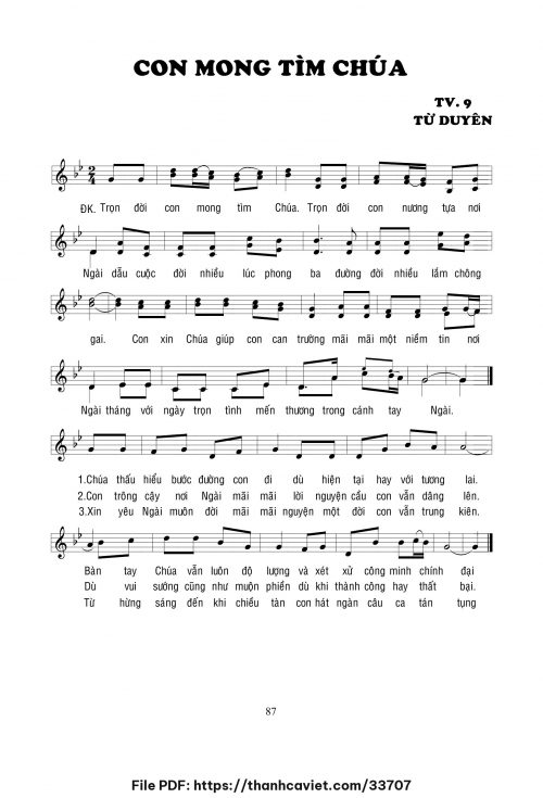 Con mong tìm Chúa - Lm. Từ Duyên - trang 1
