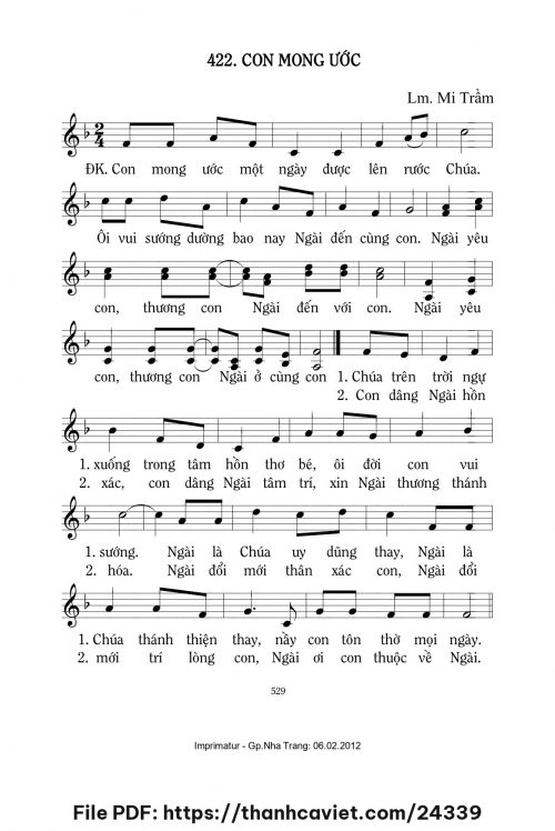 Con mong ước - Lm. Mi Trầm - trang 1