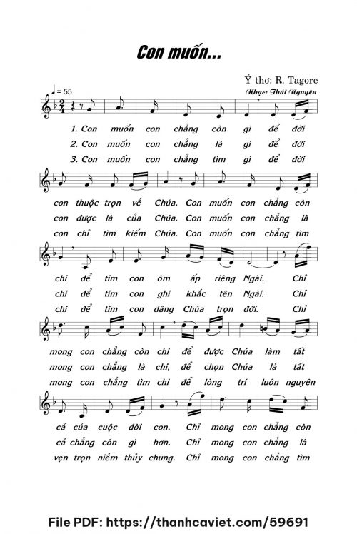Con muốn - Lm. Thái Nguyên - trang 1