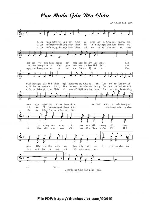Con muốn gần bên Chúa - Lm. Nguyễn Văn Tuyên - trang 1