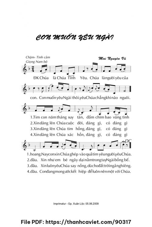 Con muốn yêu Ngài - Mai Nguyên Vũ - trang 1