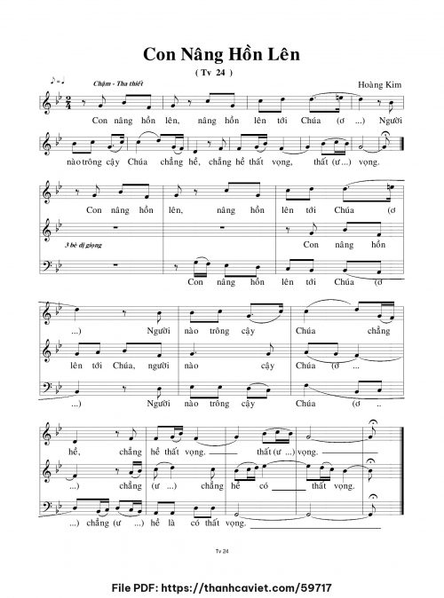 Con nâng hồn lên - Lm. Hoàng Kim - trang 1