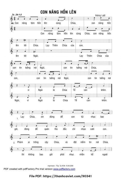 Con nâng hồn lên - Lm. Hoàng Luật - trang 1