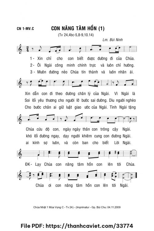 Con nâng tâm hồn 1 - Lm. Bùi Ninh - trang 1