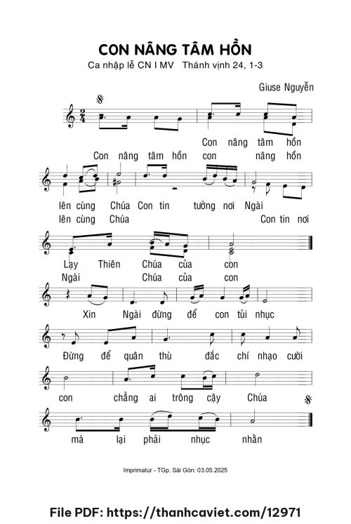 Con nâng tâm hồn - Giuse Nguyễn - trang 1