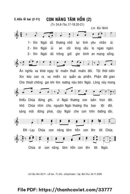 Con nâng tâm hồn 2 - Lm. Bùi Ninh - trang 1