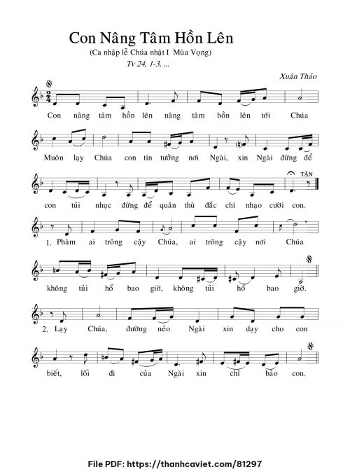 Con Nâng Tâm Hồn Lên - Lm. Xuân Thảo - trang 1