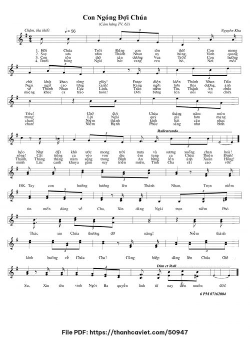 Con ngóng đợi Chúa - Nguyên Kha - trang 1