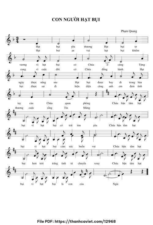 Con người hạt bụi - Lm. Phạm Quang, OP - trang 1