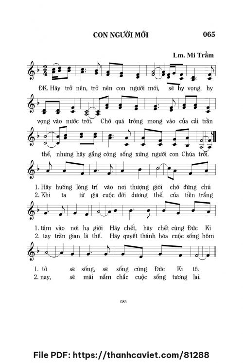 Con người mới - Lm. Mi Trầm - trang 1
