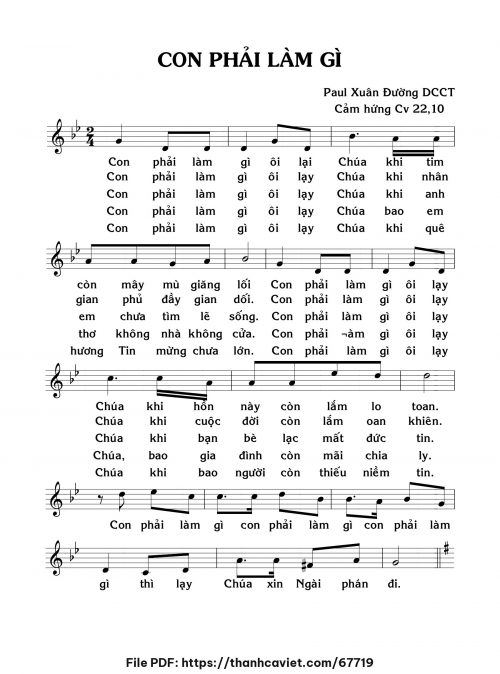 Con phải làm gì? - Lm. Xuân Đường - trang 1
