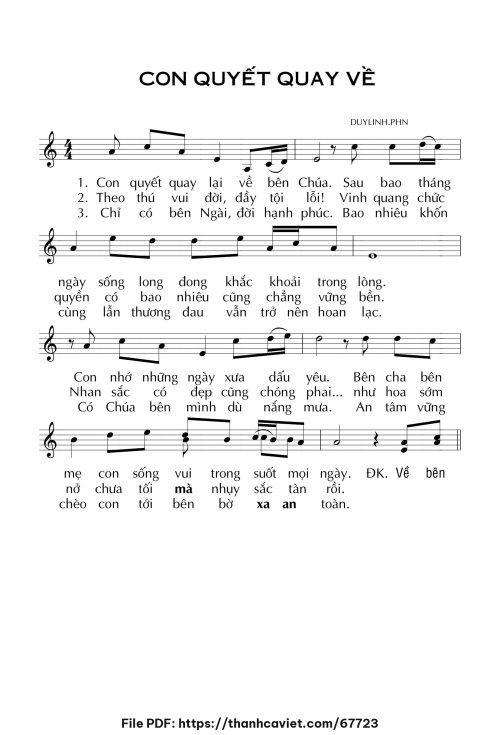 Con quyết quay về - Lm. DUYLINH.PHN - trang 1