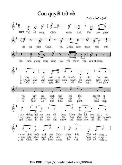 Con quyết trở về - Liên Bình Định - trang 1