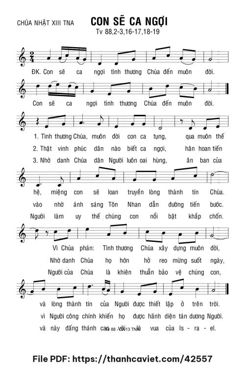 Con sẽ ca ngợi - Lm. Bạch Vân - trang 1