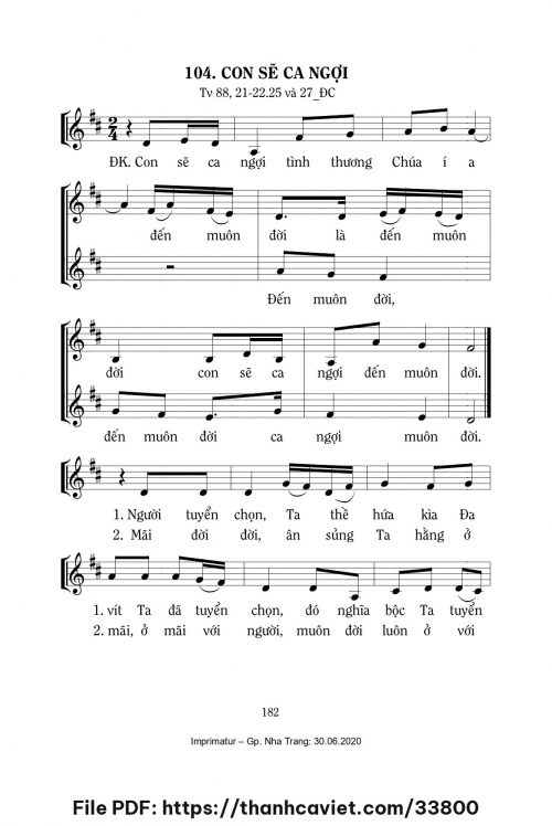 Con sẽ ca ngợi [Lễ Dầu ABC] – - Lm. Mi Trầm - trang 1