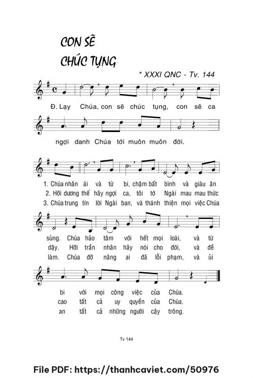Con sẽ chúc tụng - Lm. La Thập Tự - trang 1