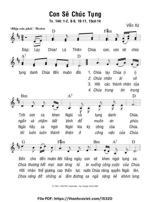 Con sẽ chúc tụng - Viễn Xứ - trang 1