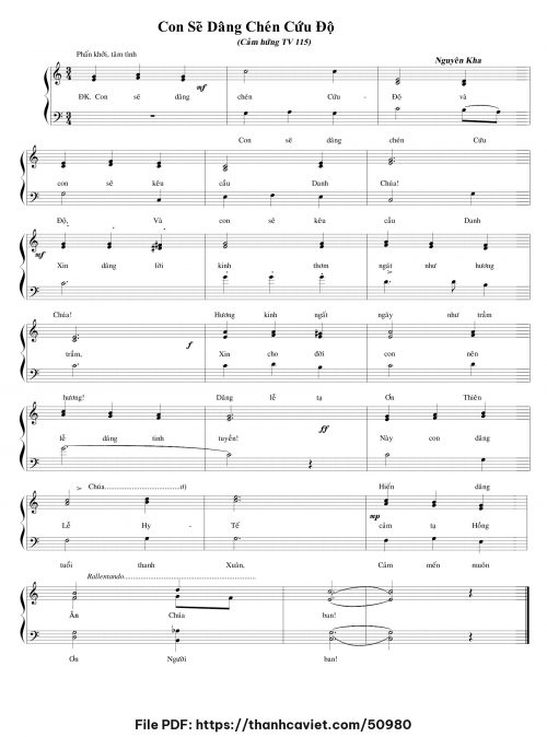 Con sẽ dâng chén cứu độ - Nguyên Kha - trang 1