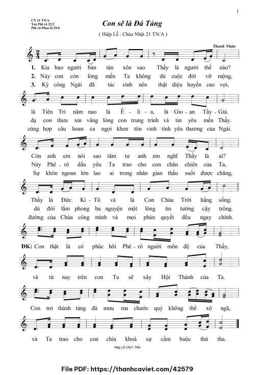 Con sẽ là đá tảng - Thanh Nhàn - trang 1