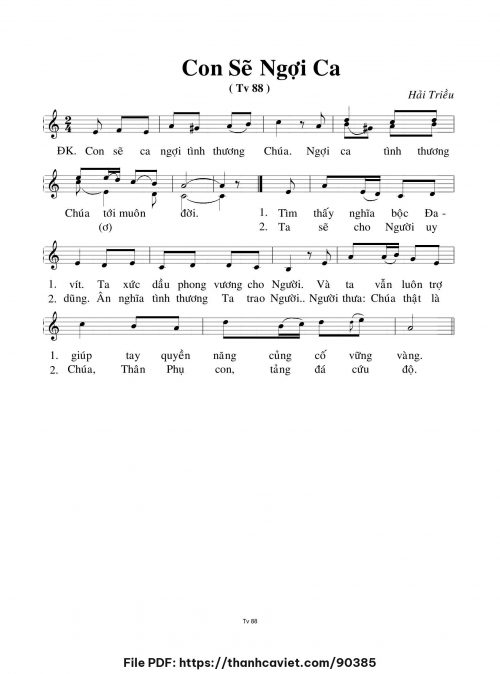 Con sẽ ngợi ca - Hải Triều - trang 1
