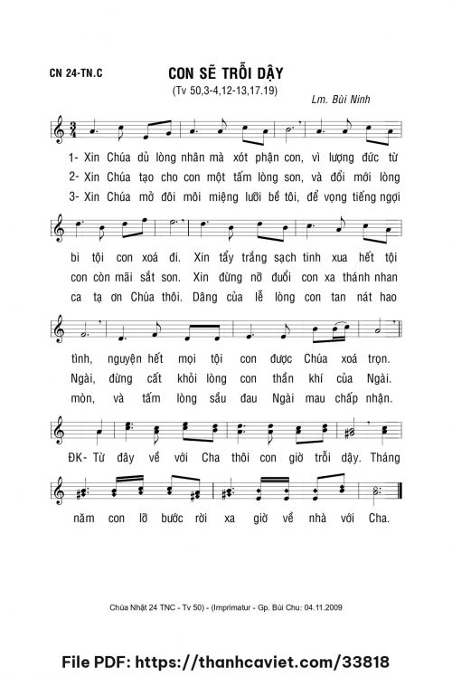 Con sẽ trỗi dậy - Lm. Bùi Ninh - trang 1