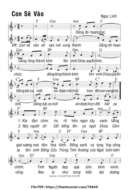 Con sẽ vào - Ngọc Linh - trang 1